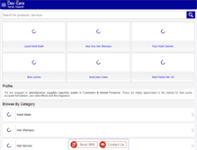 Tablet Screenshot of devcarecosmetics.com